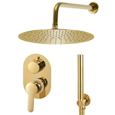 Produktbild von vidaXL Duschsystem Edelstahl 201 Golden