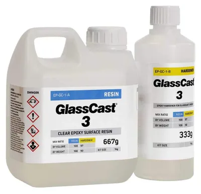 Epoxidharz 1 kg, UV-stabil, selbstnivellierend, für Tischplatten
