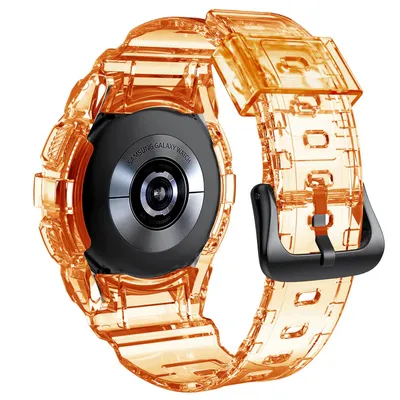 Immagine prodotto di Custodia e cinturino SYSTEM-S da 40 mm in TPU per Samsung Galaxy Watch 5 4 Smartwatch in arancione