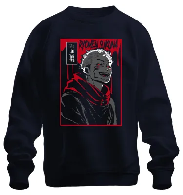 Obrázok produktu pre Ryomen Sukuna Jujutsu Kaisen Demon Red Anime Aesthetics Darčeková mikina Uni, Navy, L