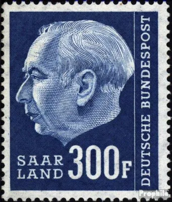 Produktbild von Briefmarken Saarland 1957 Mi 428 postfrisch Bundespräsident Heuss (II)