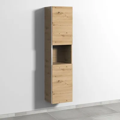 Image de Armoire haute Sanipa 3 compartiments, 40 cm de largeur, 1 compartiment ouvert, 2 portes avec ouverture à droite
