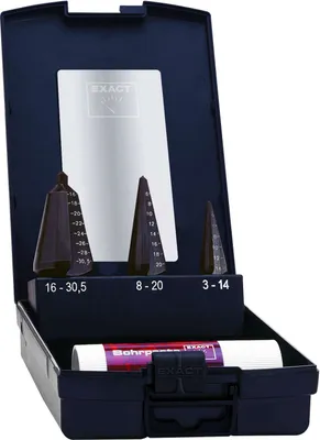 Produktbild von Exact Blechschälbohrer Set 3 tlg. 3,0 - 30,5 mm + Bohrpaste ( 05209 ) HSS VAP