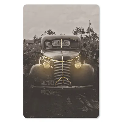 Produktbild von MuchoWow® Mauspad Mousepad Auto - Vintage - Schwarz - Gold 40x60 cm - Mousepads - Maus Mat - Pad - Mausunterlage - Schreibtisch Accesoire