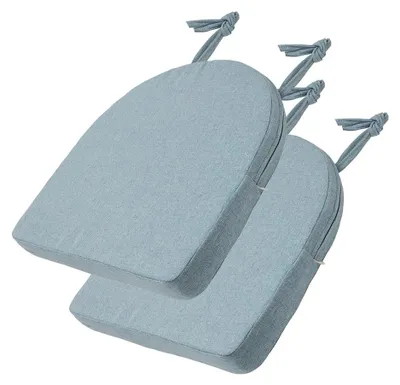 Immagine prodotto di Set di 2 cuscini per sedia, 45 x 45 x 5 cm, colore azzurro chiaro