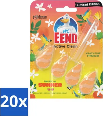 Obrázok produktu pre WC Duck - Active Clean Tropical Summer - toaletný kameň - letná sviežosť - 38 gr - hodnotné balenie - 20 kusov