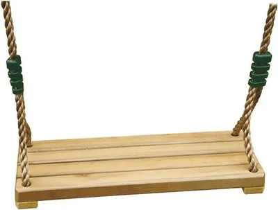 Produktbild von Holzschaukel für Schaukelgerüst, 3-3,5 m, Birke Massivholz, 120 kg Tragkraft, 38 x 14 cm Sitzfläche
