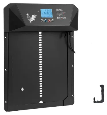 Obrázek produktu pro Automatické dveře do kurníku, světelný senzor, časovač, černá barva