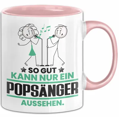 Produktbild von Popsänger Geschenk Tasse So Gut Kann Nur Ein Popsänger Aussehen Geschenkidee Kaffee-Becher (Rosa)