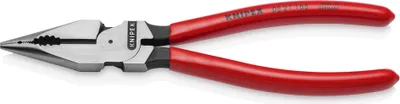 Produktbild von KNIPEX Spitz-Kombizange mit Kunststoff überzogen schwarz atramentiert 185 mm