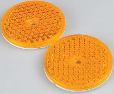 Produktbild von Seitenreflektor rund 62 mm gelb