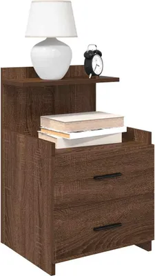 Obrázok produktu pre vidaXL Nočné stolíky 2 ks s 2 zásuvkami hnedý dubový vzhľad 40x36,5x62 cm