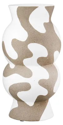 Imagen del producto de Jarrón Gilde, redondo, "Areno", cerámica, color beige y blanco, unidad de venta: 1, altura: 35 cm, diámetro: 18 cm. Código: 58543 4063387585436