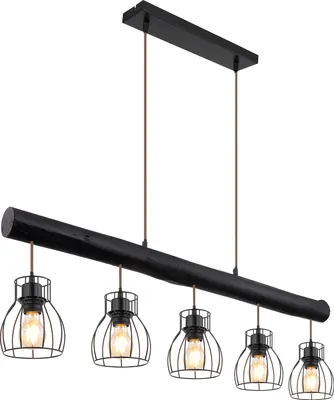 Productafbeelding van Hanglamp Mina zwart 5-lichts
