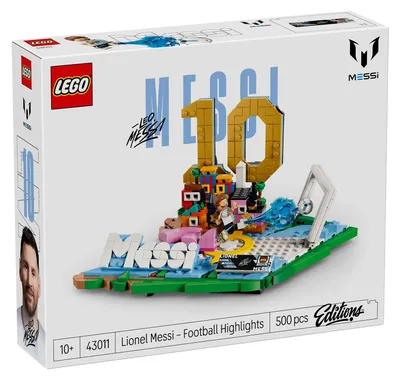 Productafbeelding van LEGO Editions Lionel Messi – Voetbalmemorabilia speelgoed - 3D modelbouwset met minifiguur om te verzamelen - Decoratie voor kinderkamers - Cadeau voor jongens en meisjes vanaf 10 jaar en volwassen sportfans - 43011
