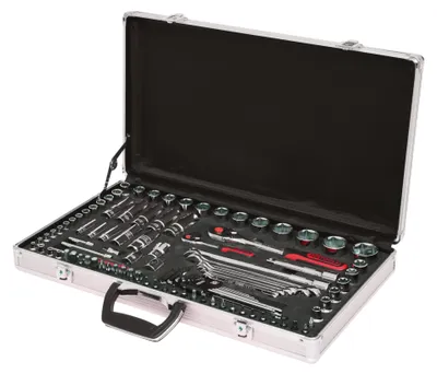 Image de KS TOOLS 1/4"+1/2" CHROMEplus Jeu de clés à douilles 102 pces - 918.0702