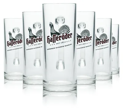 Produktbild von 6x Hasseröder Glas 0,5l Bier Krug Pilsener Seidel Gläser Brauerei Gastro Geeicht
