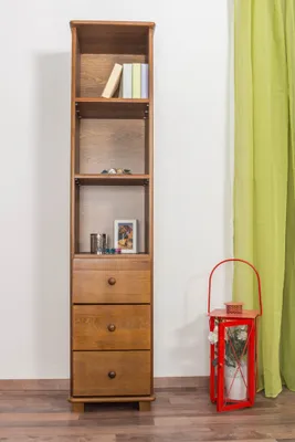 Produktbild von Regal - 40 cm breit, Kiefer Holz-Massiv, Farbe: Eiche