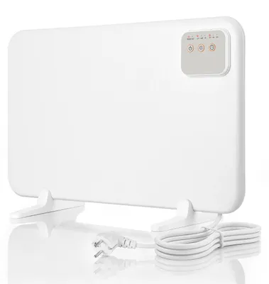 Immagine prodotto di ISOISL Riscaldatore a infrarossi da 120W, riscaldatore sottoscrivania, pannello riscaldante in metallo, riscaldatore per scrivania, con timer, per ufficio