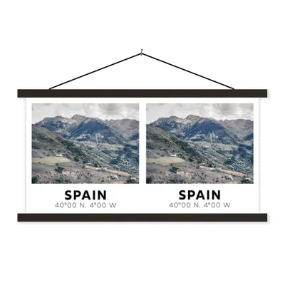 Produktbild von MuchoWow® Textilposter Spanien - Grün - Natur 120x60 cm mit schwarzem Rahmen - Dekoration Schlafzimmer