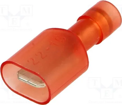 Obrázok produktu pre 5x Konektor: plochý, 6,3 mm, 0,8 mm, 0,25÷1,5 mm², samica, izolovaný, typ BM 80180, izolovaný