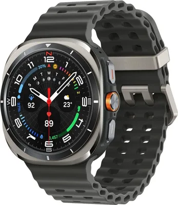 Produktbild von Samsung Galaxy Watch Ultra - 47 mm - Titan - intelligente Uhr mit Marineband - Gummi - Dark Gray - Bandgröße: S/M/L - Anzeige 3.8 cm (1.5″)