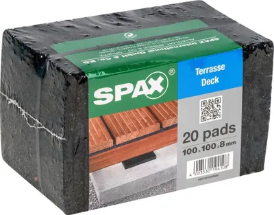 Obrázek produktu pro Palubní podložky SPAX černé 100x100x8 mm