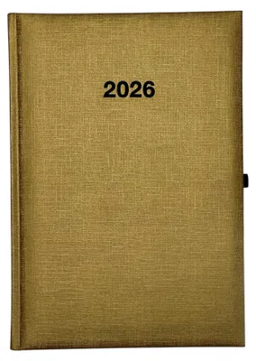 Produktbild von 2026 ADINA Wochenkalender A5+ gold-metallic 24x16cm 1 Woche auf 2 Seiten cremefarbenes 80g Papier