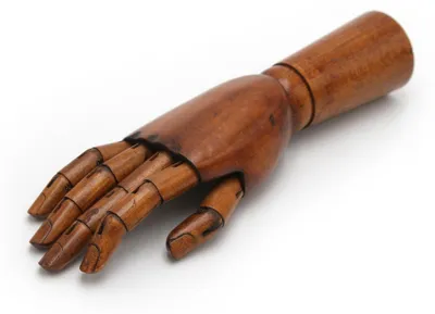 Imagen del producto de Maniquí de madera, con dedos articulados, de 30 cm, para artistas