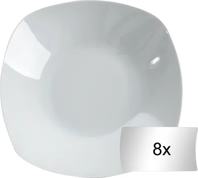 Produktbild von Suppenteller - Ø 22 cm - Weiß - Porzellan - 8er Set