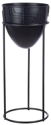 Produktbild von GILDE Übertopf Labyrinth, schwarz H.57 cm