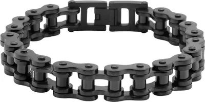 Produktbild von Uni-Armband, Motorradketten-Design, Edelstahl, Punk-Hip-Hop-Stil, glänzend, glatt, für verschiedene Anlässe