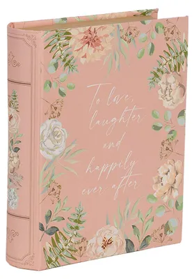 Image de Clayre & Eef Boîte de rangement livres 17x14x5 cm Rose Carton