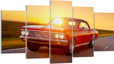Produktbild von Bild auf Leinwand - Leinwandbild - Auto Straße - 160x85cm - Wand Bild - Wanddeko - Wandbilder - Leinwanddruck - Bilder - Kunstdruck - Wanddekoration - Leinwand bilder - Wandkunst - EA160x85-3702