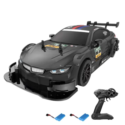 Produktbild von Fernbedienung Drift Auto 1/16 Fernbedienung Auto 2,4 GHz 4WD Fernbedienung Rennwagen Kinder Geschenk für Kinder Jungen Mädchen Reifen austauschbare 2 Batterie
