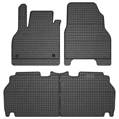 Image de Tapis de sol en caoutchouc pour Renault Kangoo II 2007-2021 (break) – 4 pièces, noirs, sur mesure