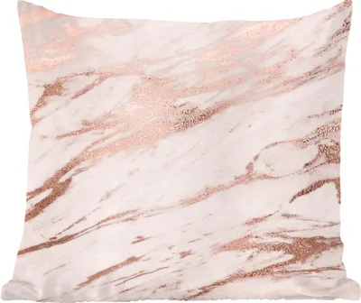Produktbild von MuchoWow® Zierkissen Sofakissen Wohnzimmer Dekokissen 50x50 cm Marmor - Rosa - Roségold - Komfort - Sofakissen