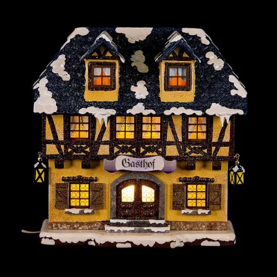 Produktbild von Hubrig - Wiki - Gasthof beleuchtet 15x15x6 cm (HxBxT)