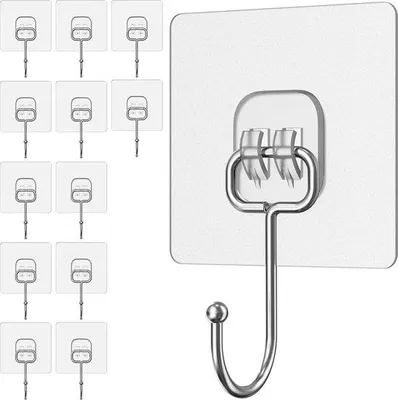 Immagine prodotto di Ganci trasparenti per asciugamani da bagno, extra resistenti, grandi