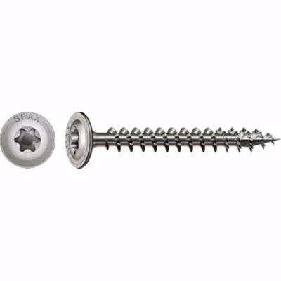 Immagine prodotto di SPAX HI.FORCE, 8 x 60 mm, 50 pezzi, completamente filettati, testa a disco, T-STAR plus T40, 4CUT, acciaio inox A2 - 0257000800605