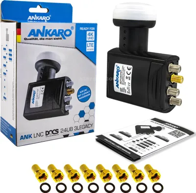 Produktbild von Ankaro UB24 LNB Unicable 24 SCR + 3 Legacy 0,1dB HD Receiver PVR Ready