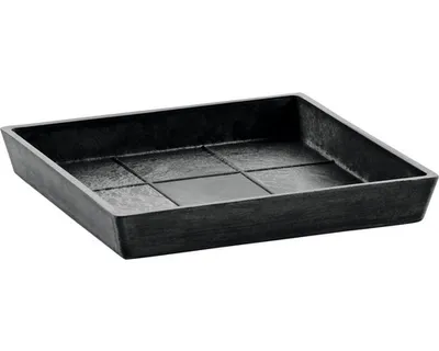 Obrázok produktu pre Miska pod kvetináč Ecopots plastová 29,6×29,6×3 cm, tmavosivá