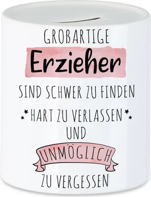 Produktbild von Großartige Erzieher Sind Schwer Zu Finden Spardose  Dankeschön Geschenk Hart Zu Vergessen
