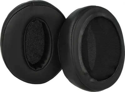 Produktbild von vhbw 2x Ohrpolster kompatibel mit Sennheiser HD 4.20S, HD 4.30G, HD 4.40BT, HD300, HD 350BT Kopfhörer Headset, Schaumstoff / Kunststoff Schwarz