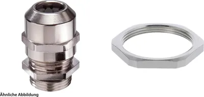 Productafbeelding van WISKA schroefkoppeling voor lage temperaturen met borgmoer M40x1,5, inclusief O-ring. Materiaal: messing (CuZn), verchroomd. Draadlengte: [specifieke lengte indien bekend, anders weglaten]