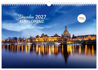Productafbeelding van Kalender 2027 - Elbflorenz met wit kalendarium