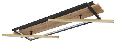 Produktbild von LED Deckenleuchte, Holz, Messing, schwenkbar, 3 Stufen