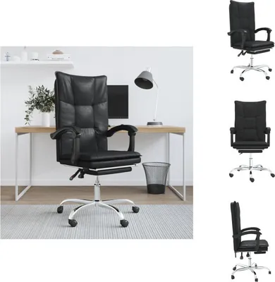 Produktbild von vidaXL Bürostuhl mit Liegefunktion Schwarz Kunstleder - Bürostühle
