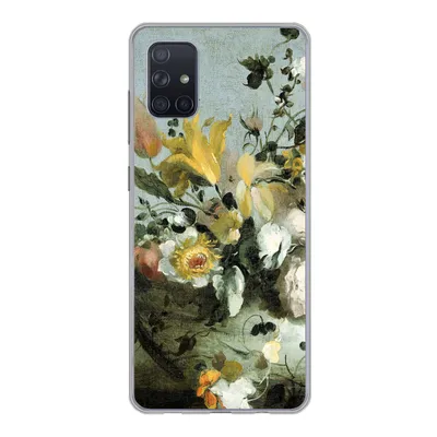 Produktbild von MuchoWow® Handyhülle Schutzhülle Hülle für Samsung Galaxy A71 Blumen - Alte Meister - Barock Silikon Softcase Handy Hülle - Kartenbesitzer