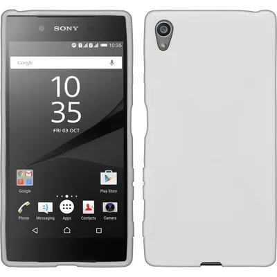 Produktbild von PhoneNatic Case kompatibel mit Sony Xperia Z5 - weiß Silikon Hülle X-Style + 2 Schutzfolien